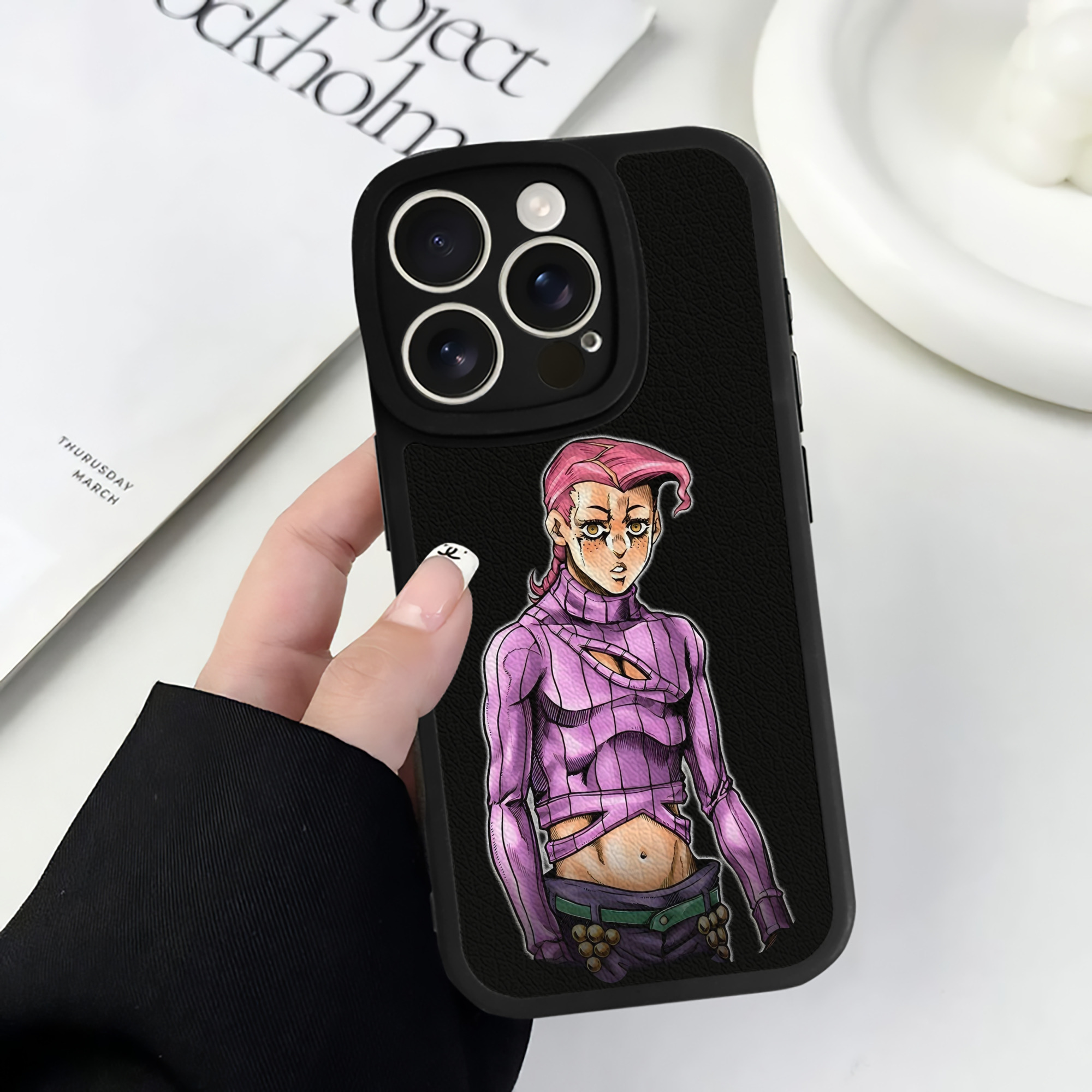 （画像用） ジョジョの奇妙な冒険 ビネガー?ドッピオ JoJo's Bizarre Adventure Vinegar Doppio 【iPhone 16シリーズ対応】シリコンスマホケース（レザー調） 材質：シリコン